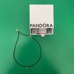 Pandora Talisman Cord Necklace with Lab-grown Diamond Heart Pendant